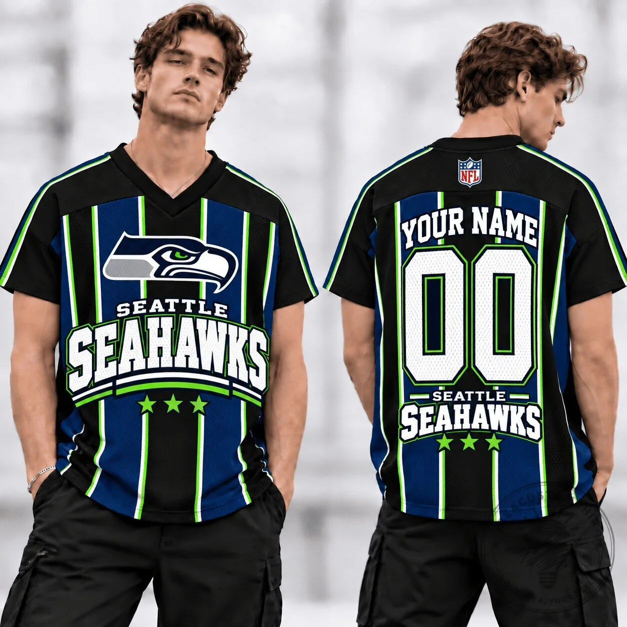 Customizable Football Jersey for Seattle Seahawks Fans