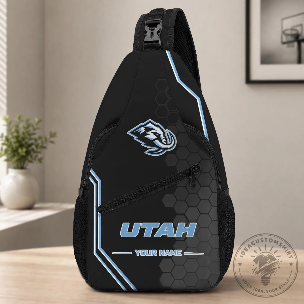Utah Grizzlies Hockey Team Personalized Crossbody Bag 2 Utah Grizzlies Hockey Team Personalized Crossbody Bag