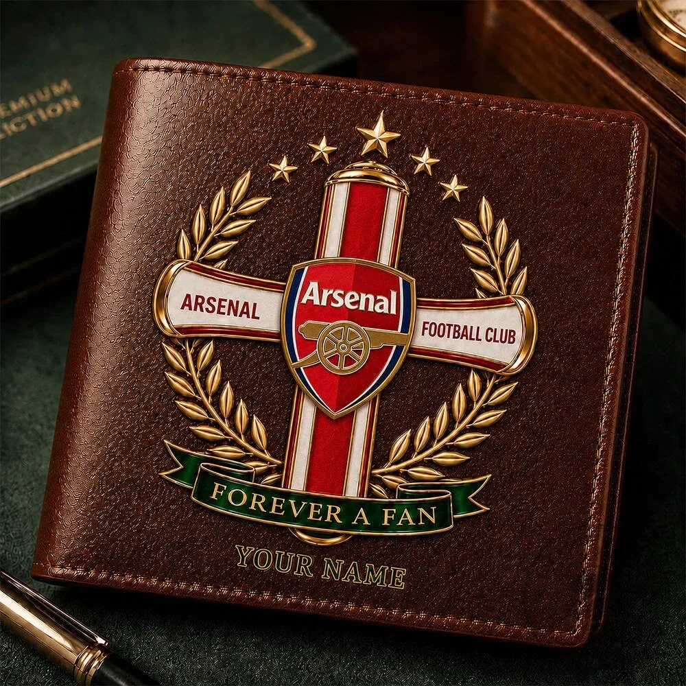 Arsenal Football Club Forever A Fan Personalized Leather Wallet