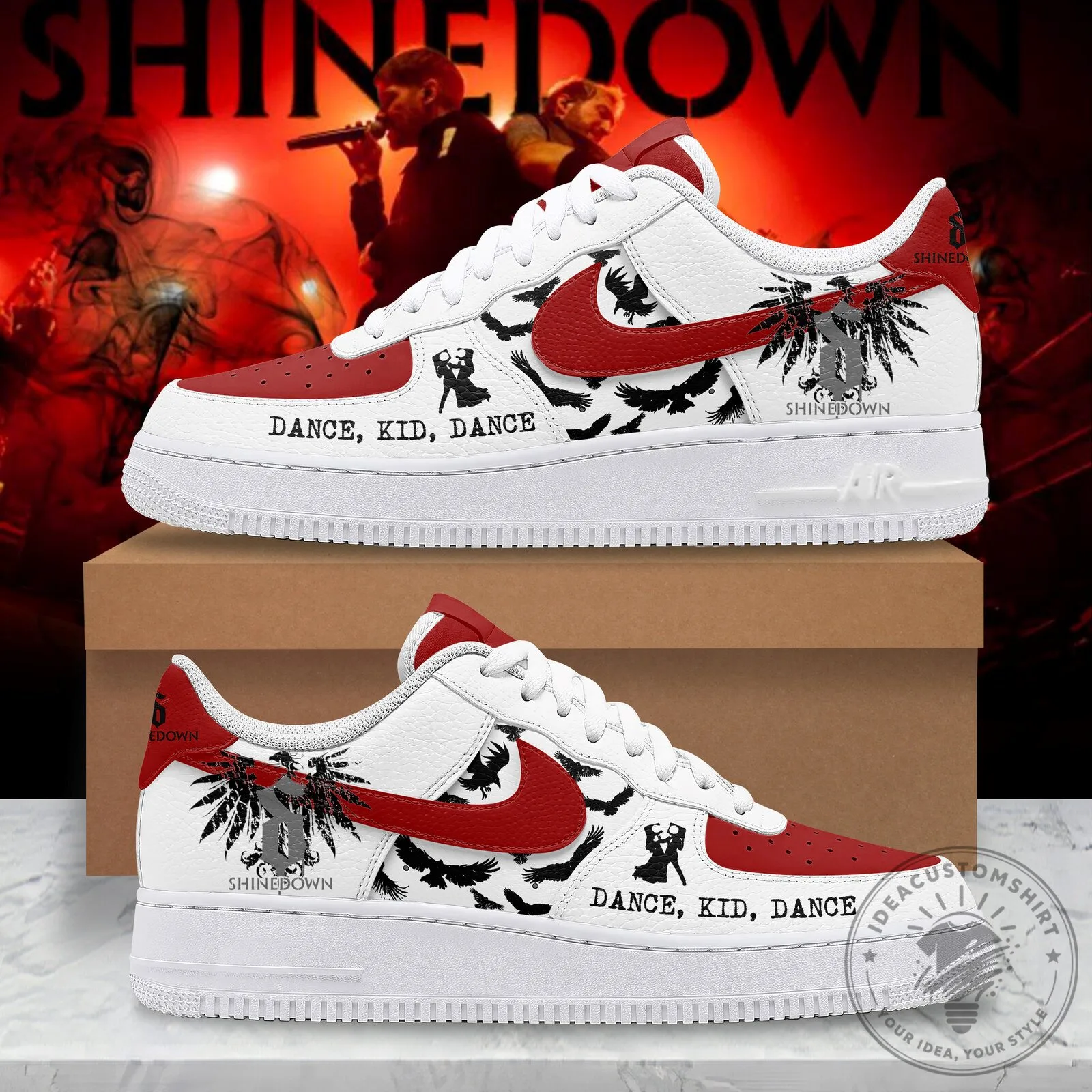 Shinedown Dance Kid Dance Rock Band Custom Designed Shoes