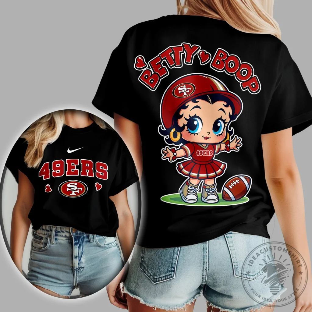 San Francisco 49ers Betty Boop Football Fan T-Shirt San Francisco 49ers Betty Boop Football Fan T-Shirt