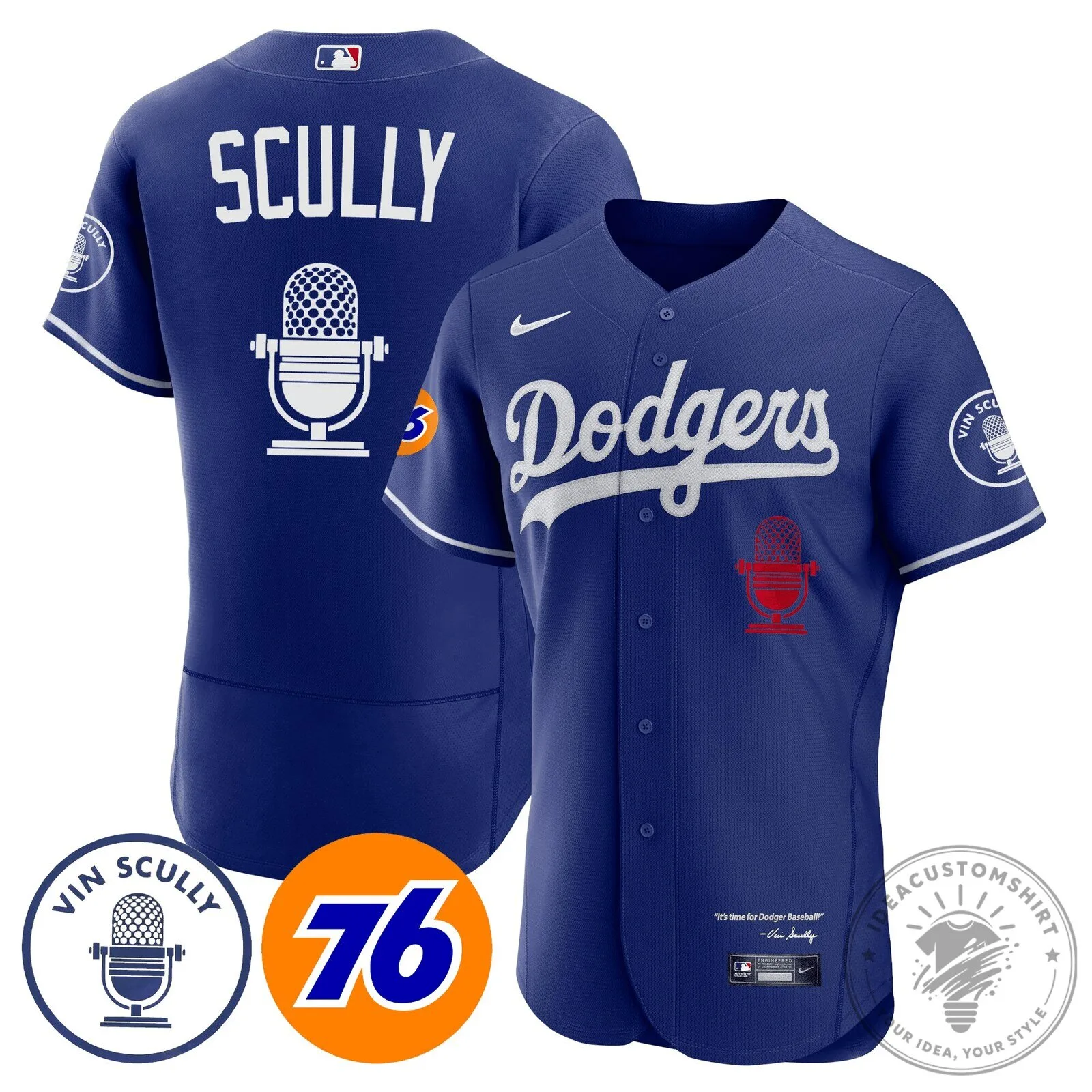 Los Angeles Dodgers Vin Scully Baseball Jersey White 12 Los Angeles Dodgers Vin Scully Baseball Jersey White
