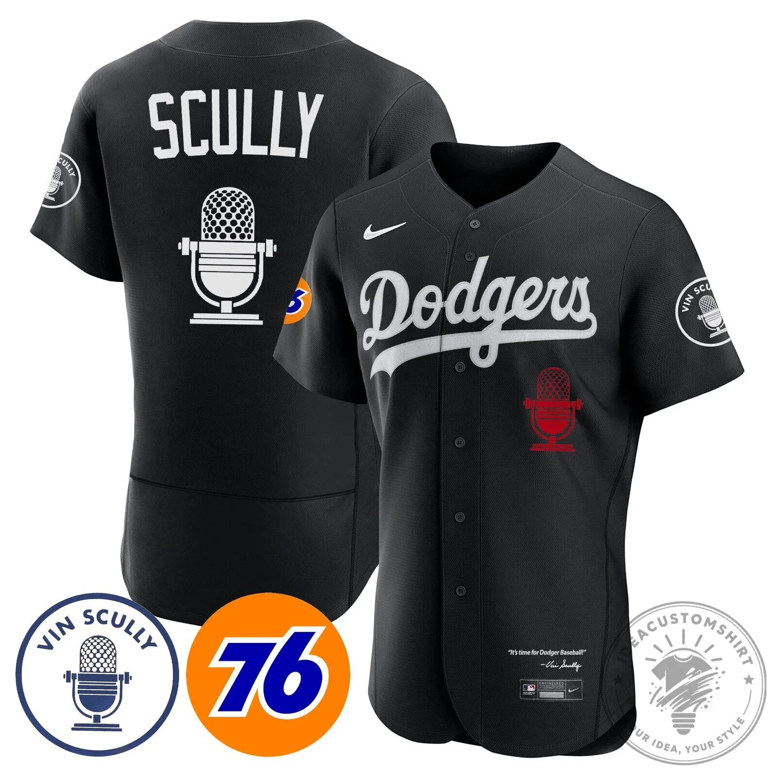 Los Angeles Dodgers Vin Scully Baseball Jersey White 14 Los Angeles Dodgers Vin Scully Baseball Jersey White