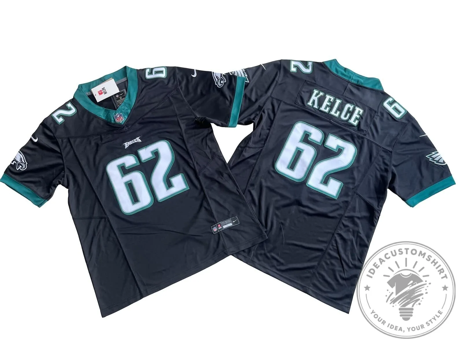 Jason Kelce Philadelphia Eagles Black Football Jersey