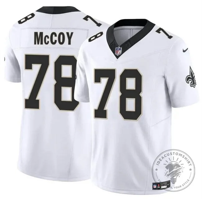 New Orleans Saints Erik McCoy White Number 78 Football Jersey