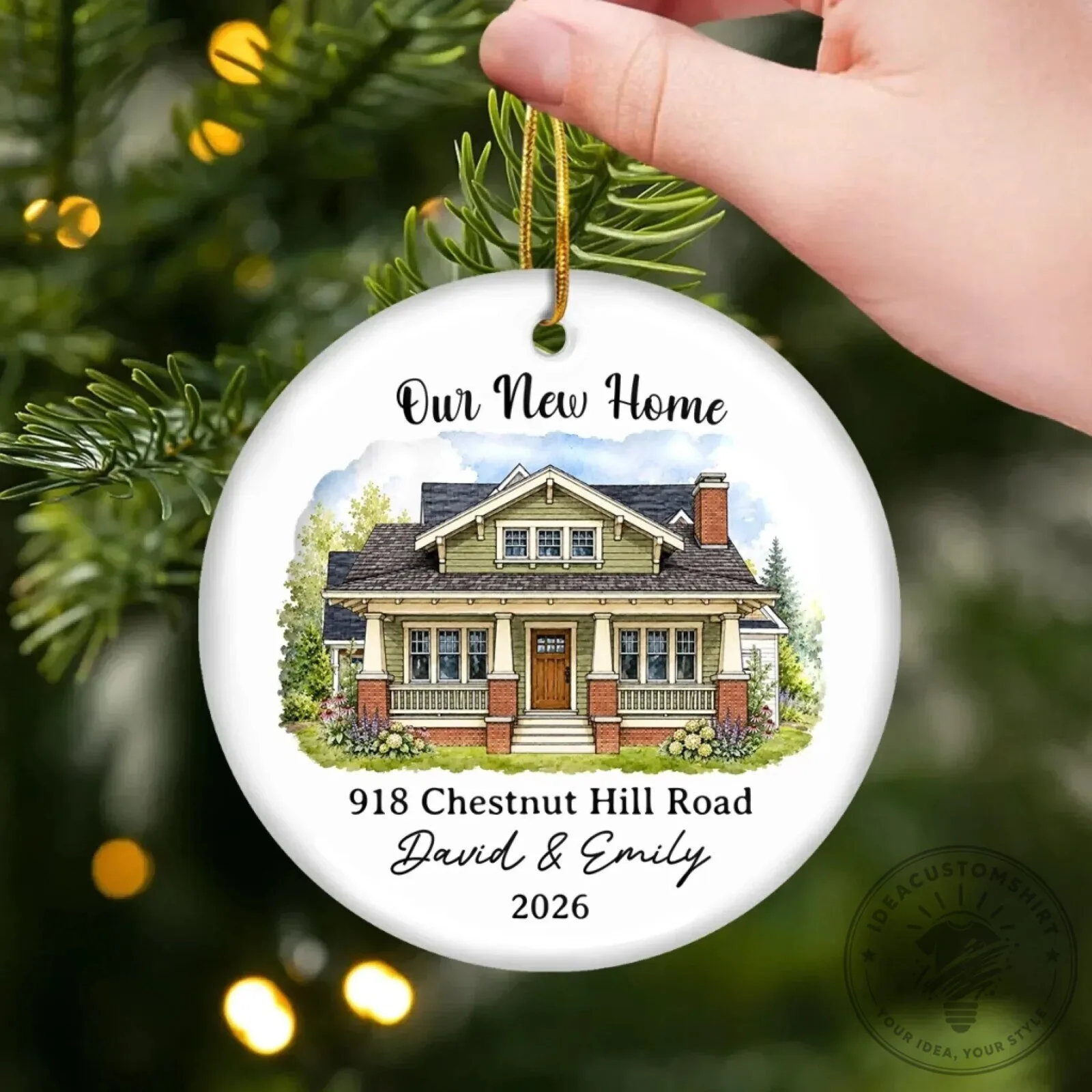 Our New Home Custom Address Housewarming Christmas Tree Ornament 12 Our New Home Custom Address Housewarming Christmas Tree Ornament