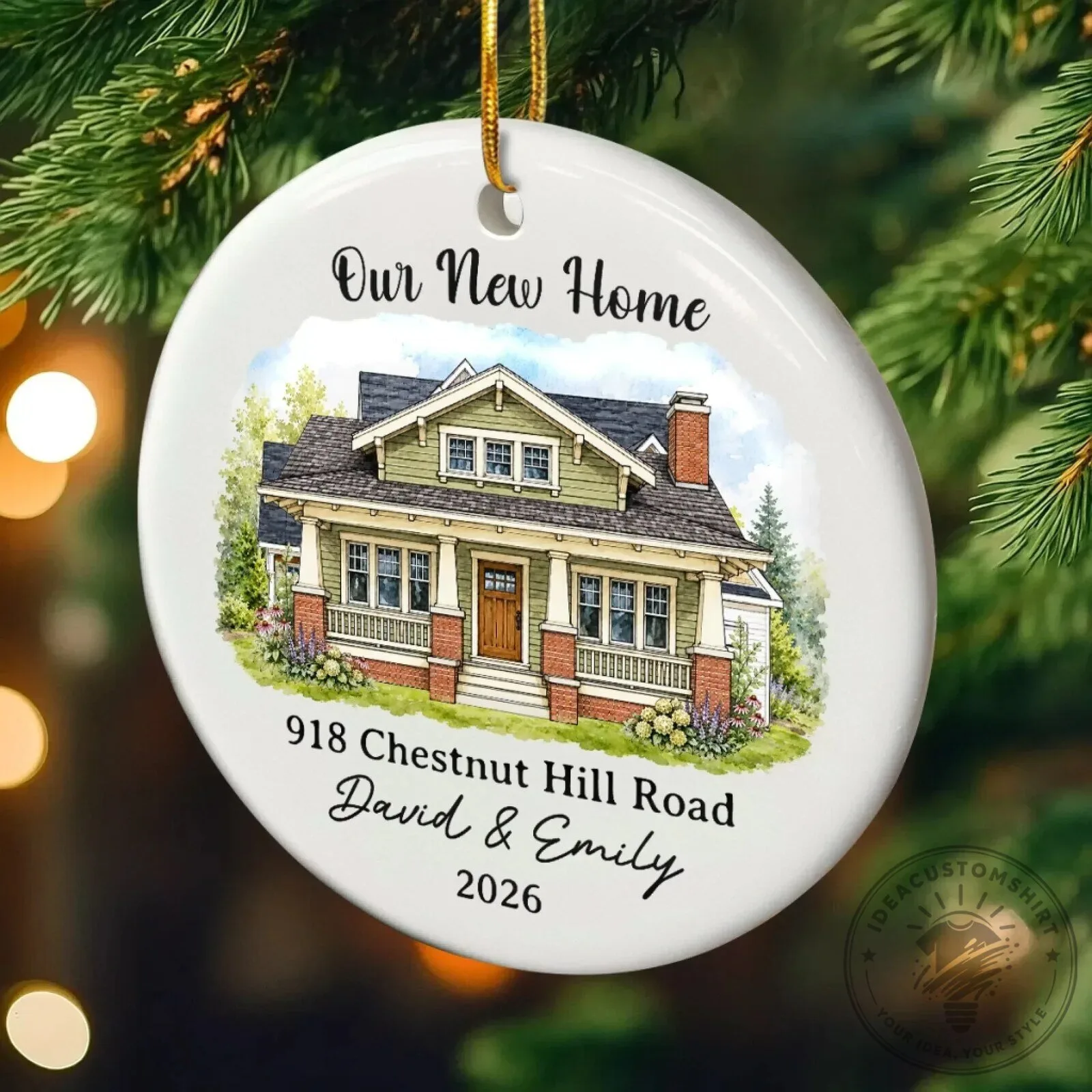 Our New Home Custom Address Housewarming Christmas Tree Ornament 13 Our New Home Custom Address Housewarming Christmas Tree Ornament