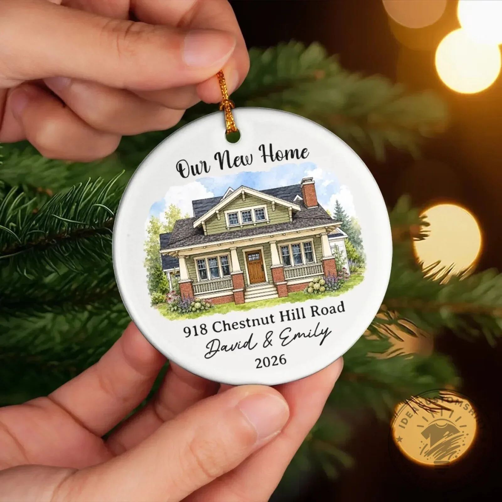 Our New Home Custom Address Housewarming Christmas Tree Ornament 14 Our New Home Custom Address Housewarming Christmas Tree Ornament