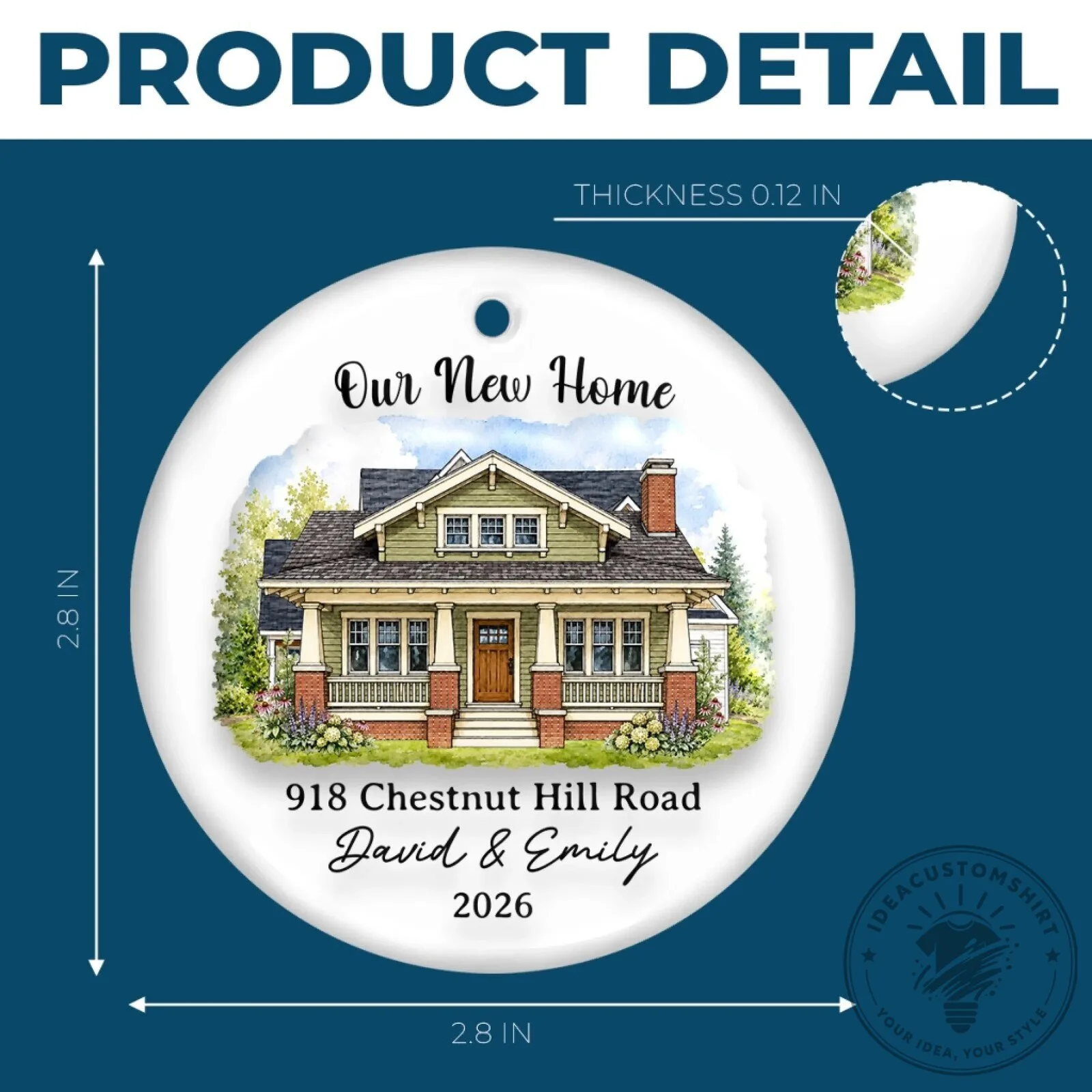 Our New Home Custom Address Housewarming Christmas Tree Ornament 15 Our New Home Custom Address Housewarming Christmas Tree Ornament