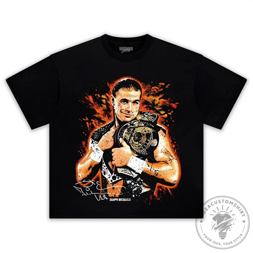 Shawn Michaels United States Champion Gold Belt WWE Professional Wrestler T-Shirt Shawn Michaels United States Champion Gold Belt WWE Professional Wrestler T-Shirt