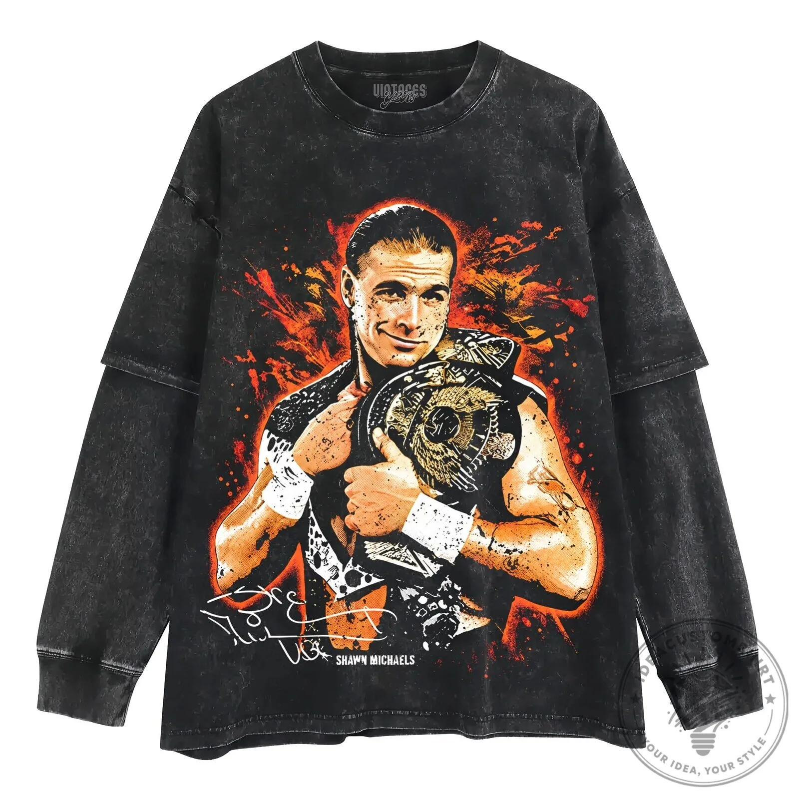 Shawn Michaels United States Champion Gold Belt WWE Professional Wrestler T-Shirt 14 Shawn Michaels United States Champion Gold Belt WWE Professional Wrestler T-Shirt