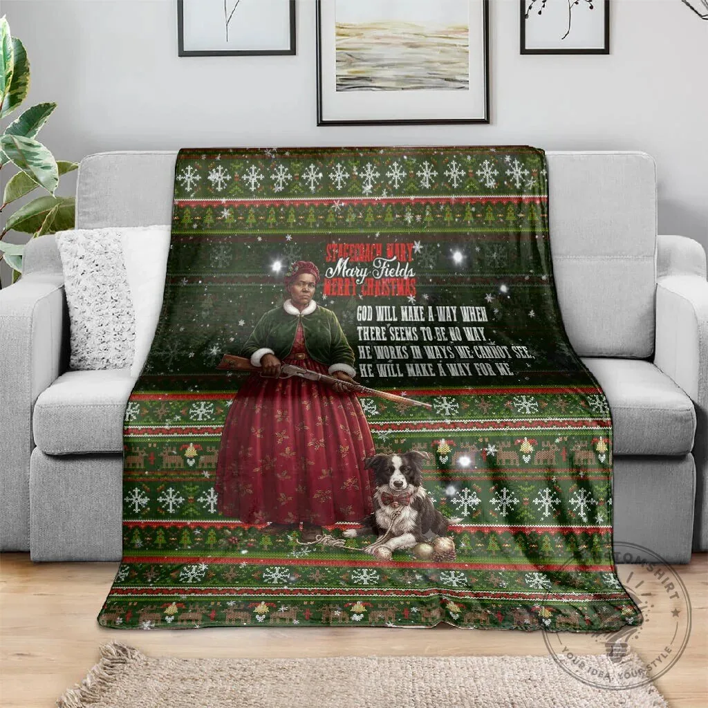 Mary Fields Christmas Holiday Sherpa Fleece Blanket 6 Mary Fields Christmas Holiday Sherpa Fleece Blanket
