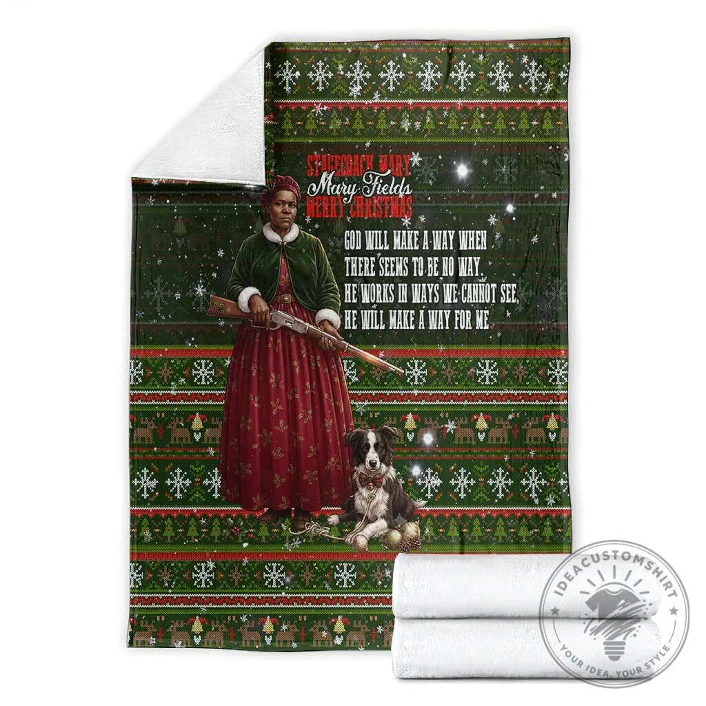 Mary Fields Christmas Holiday Sherpa Fleece Blanket 7 Mary Fields Christmas Holiday Sherpa Fleece Blanket