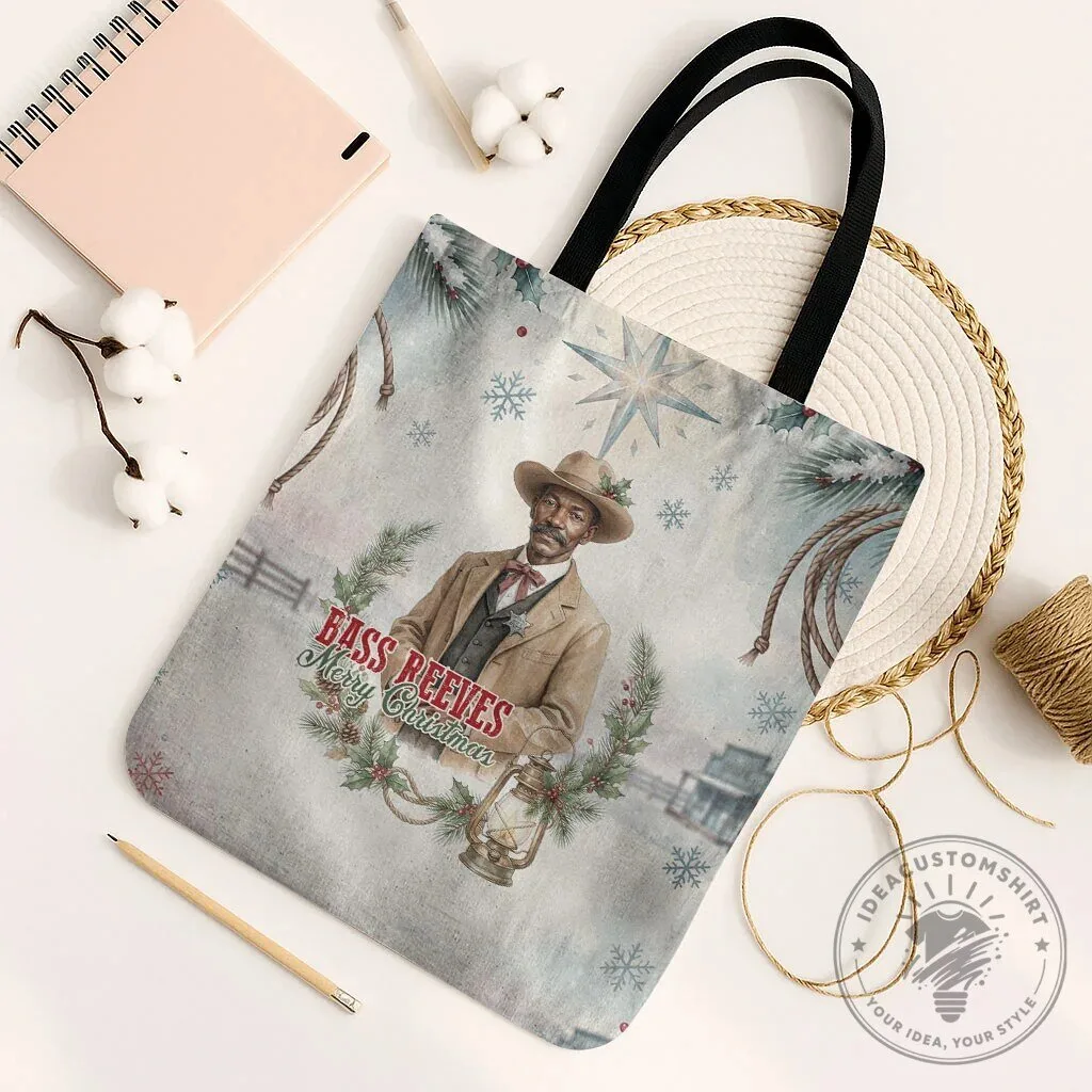 Bass Reeves Merry Christmas Old West Deputy Lawman Winter Holiday Tote Bag 10 Bass Reeves Merry Christmas Old West Deputy Lawman Winter Holiday Tote Bag