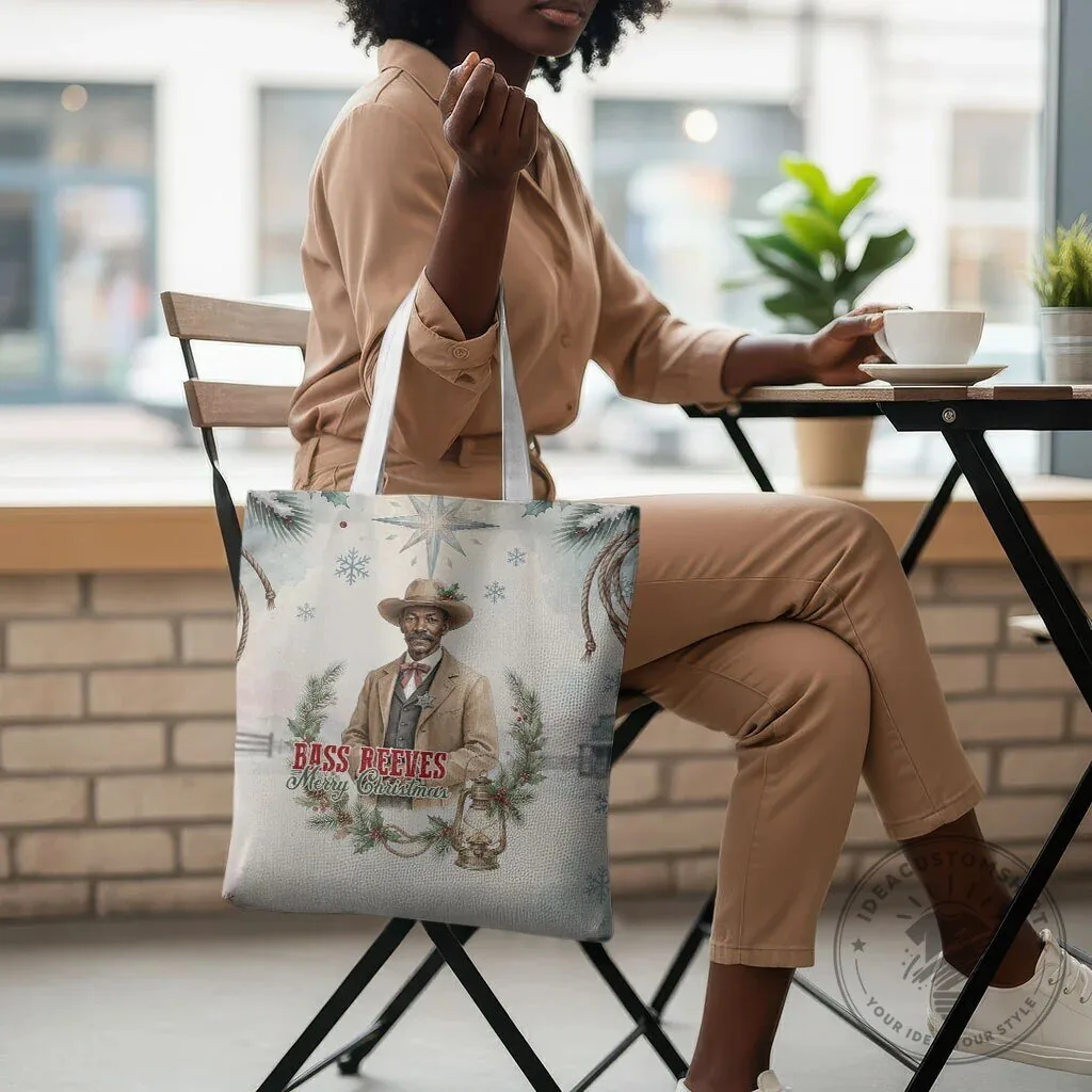 Bass Reeves Merry Christmas Old West Deputy Lawman Winter Holiday Tote Bag 11 Bass Reeves Merry Christmas Old West Deputy Lawman Winter Holiday Tote Bag