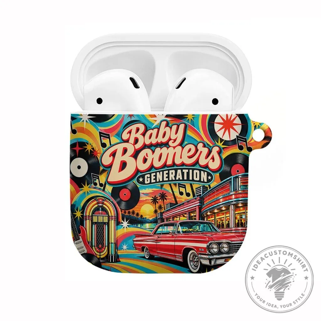 Baby Boomers Generation Vintage Retro Classic Car AirPods Case