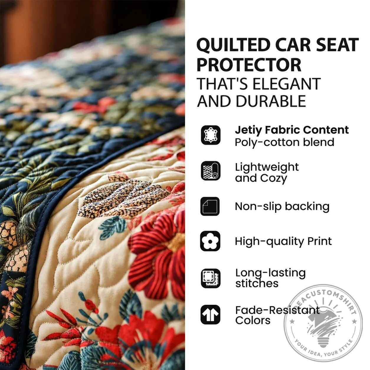 Philippians 4:13 Christian Faith Quilted Car Seat Protector 7 Philippians 4:13 Christian Faith Quilted Car Seat Protector
