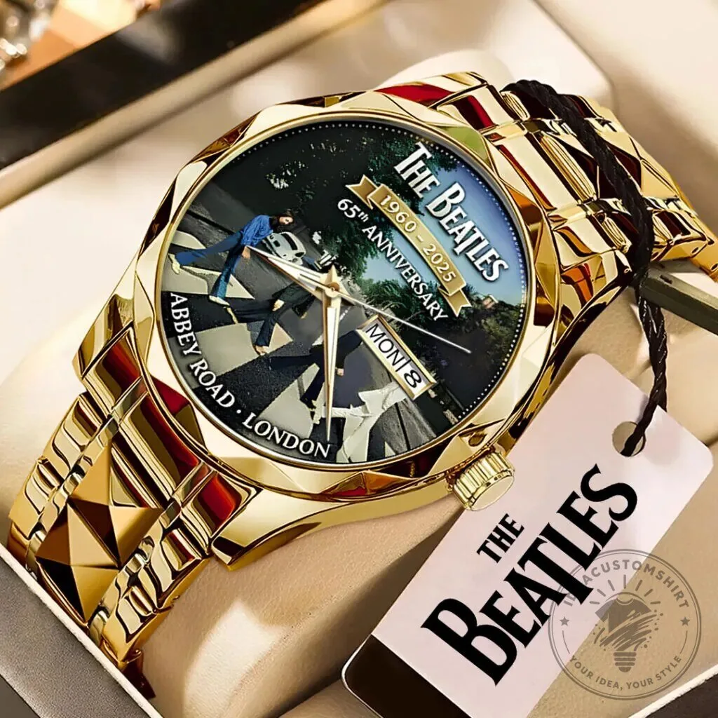 The Beatles Abbey Road 65th Anniversary Gold Luxury Quartz Watch