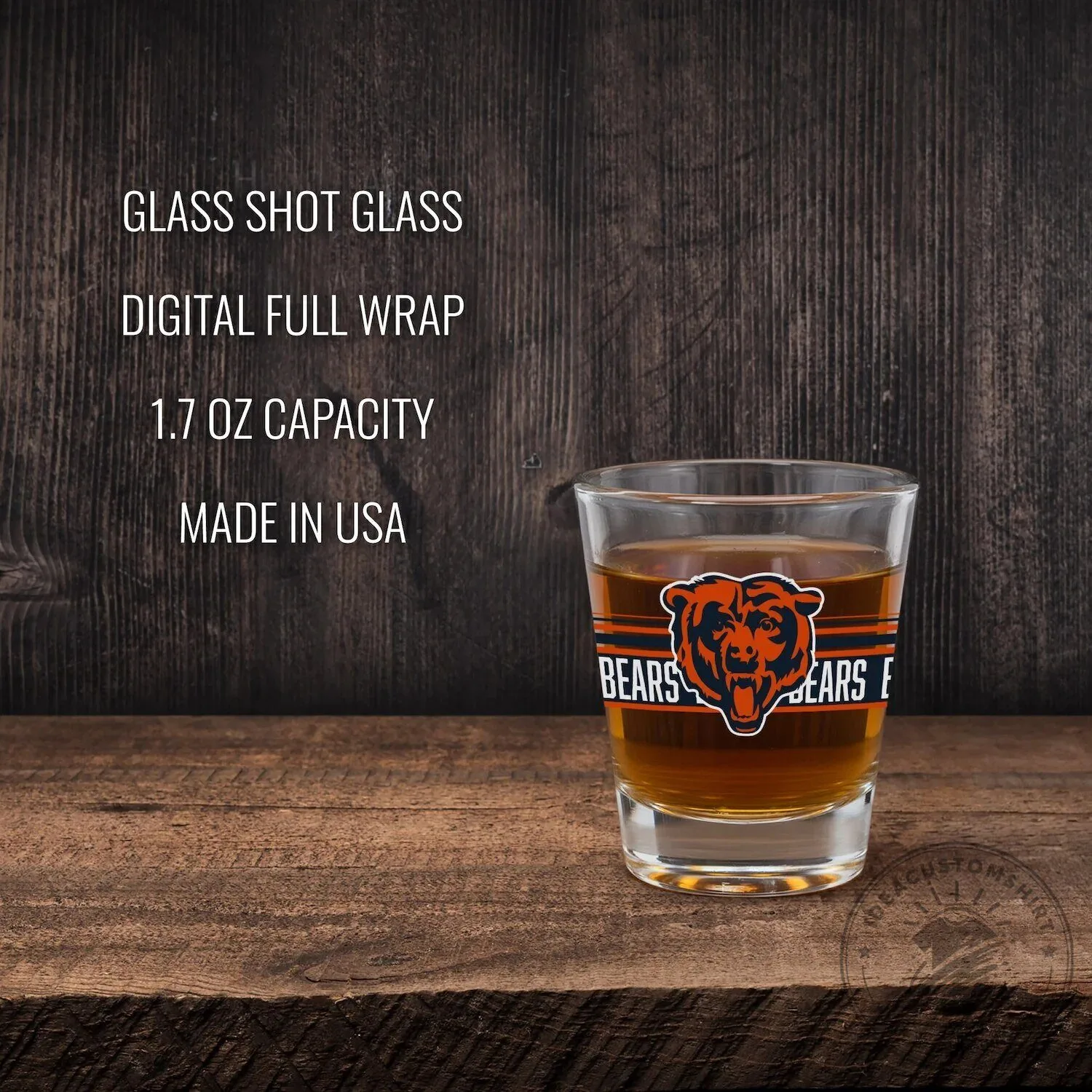 Chicago Bears National Football League Team Logo Shot Glass 5 Chicago Bears National Football League Team Logo Shot Glass
