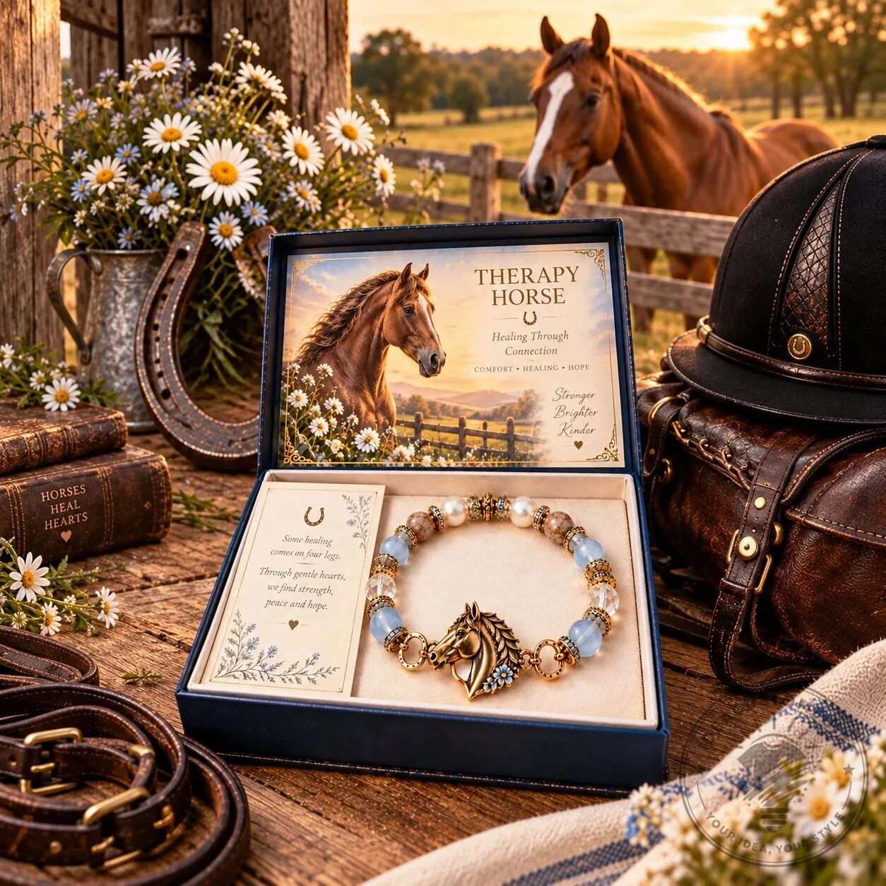 Therapy Horse Healing Through Connection Comfort Hope Beaded Bracelet 9 Therapy Horse Healing Through Connection Comfort Hope Beaded Bracelet
