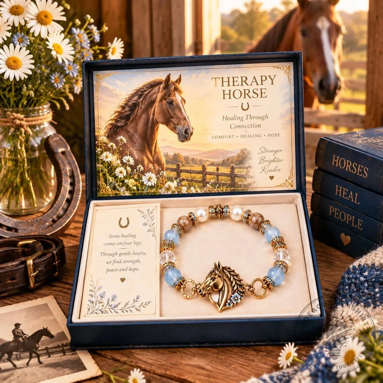 Therapy Horse Healing Through Connection Comfort Hope Beaded Bracelet 10 Therapy Horse Healing Through Connection Comfort Hope Beaded Bracelet