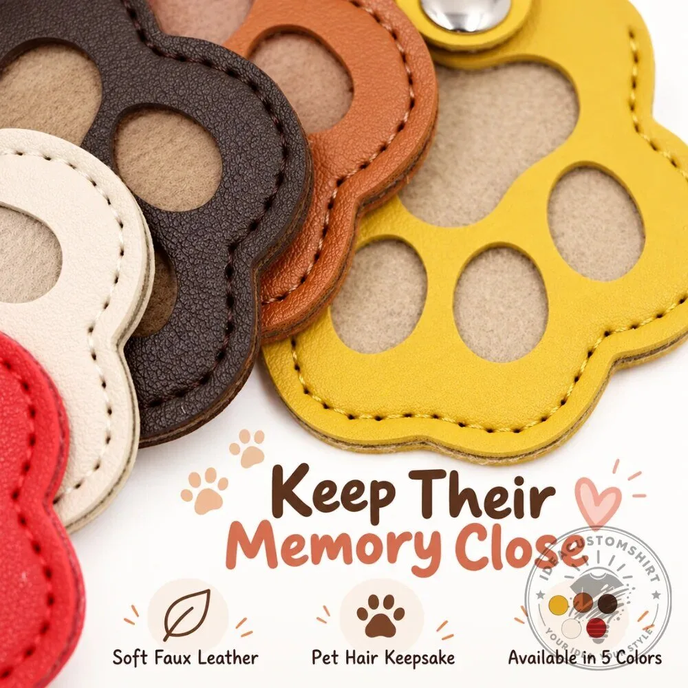 Pet Paw Print Photo Frame Keychain - Personalized Dog Cat Memorial Keepsake 15 Pet Paw Print Photo Frame Keychain - Personalized Dog Cat Memorial Keepsake