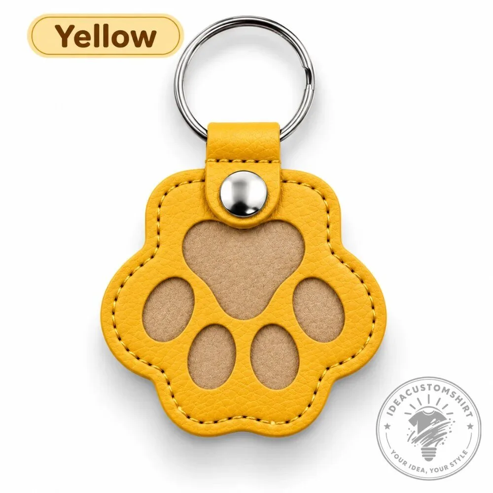 Pet Paw Print Photo Frame Keychain - Personalized Dog Cat Memorial Keepsake 19 Pet Paw Print Photo Frame Keychain - Personalized Dog Cat Memorial Keepsake