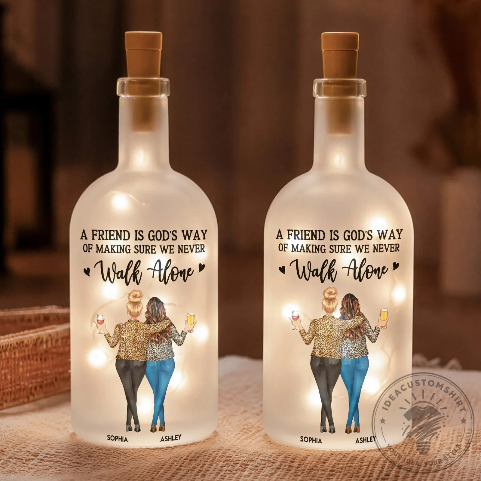 Personalized Friendship Quote Light Up Bottle Lamp for Best Friends Soul Sisters 9 Personalized Friendship Quote Light Up Bottle Lamp for Best Friends Soul Sisters
