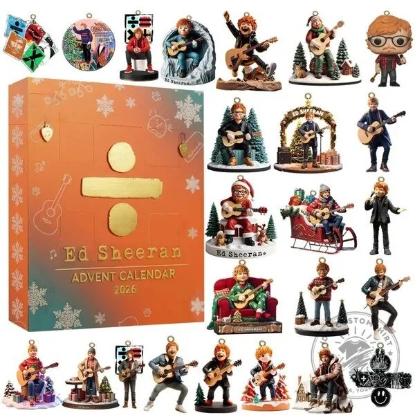 Ed Sheeran Christmas Countdown Advent Calendar 2026 Holiday Gift Box
