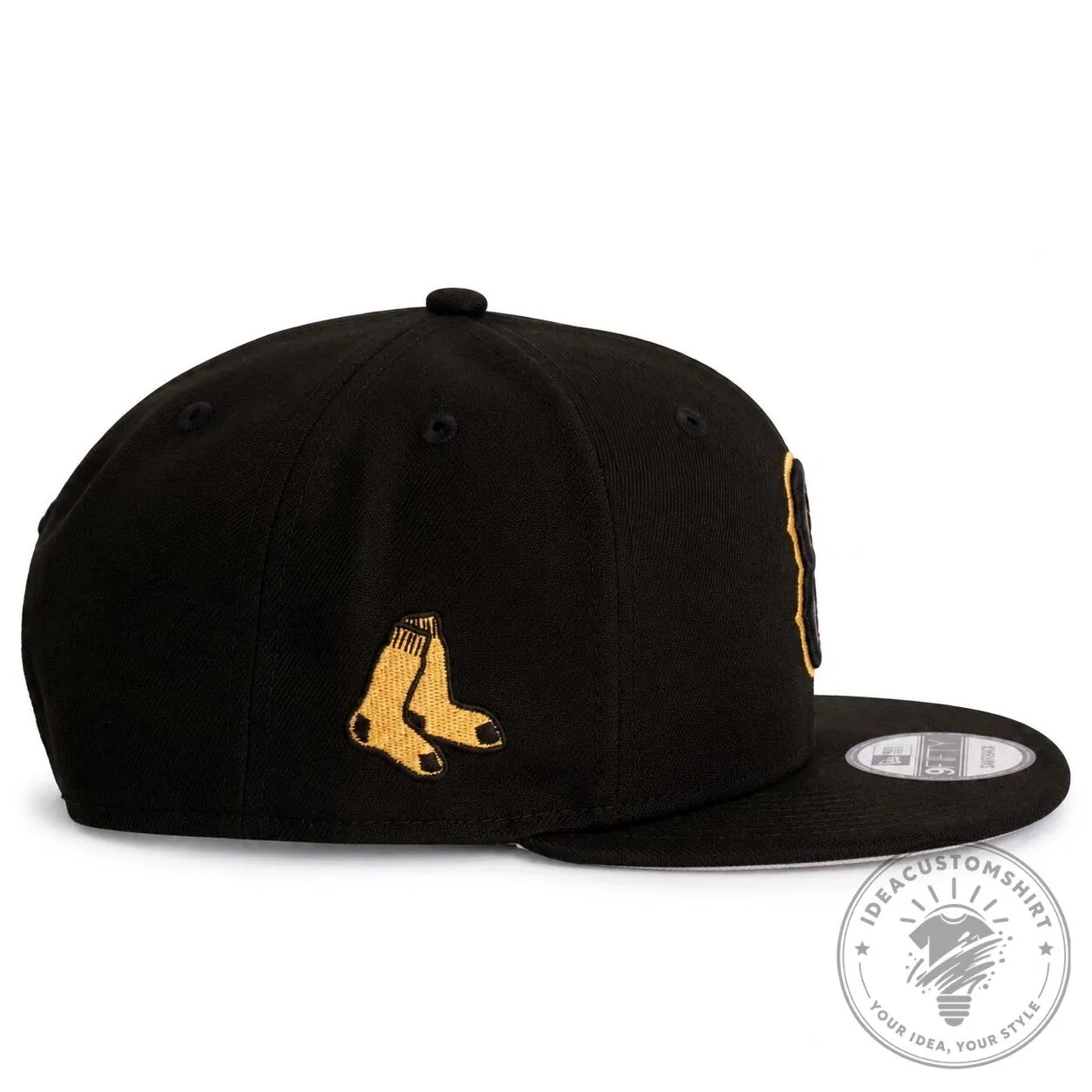 Boston Red Sox MLB Black and Gold Embroidered Baseball Snapback Cap Hat 12 Boston Red Sox MLB Black and Gold Embroidered Baseball Snapback Cap Hat