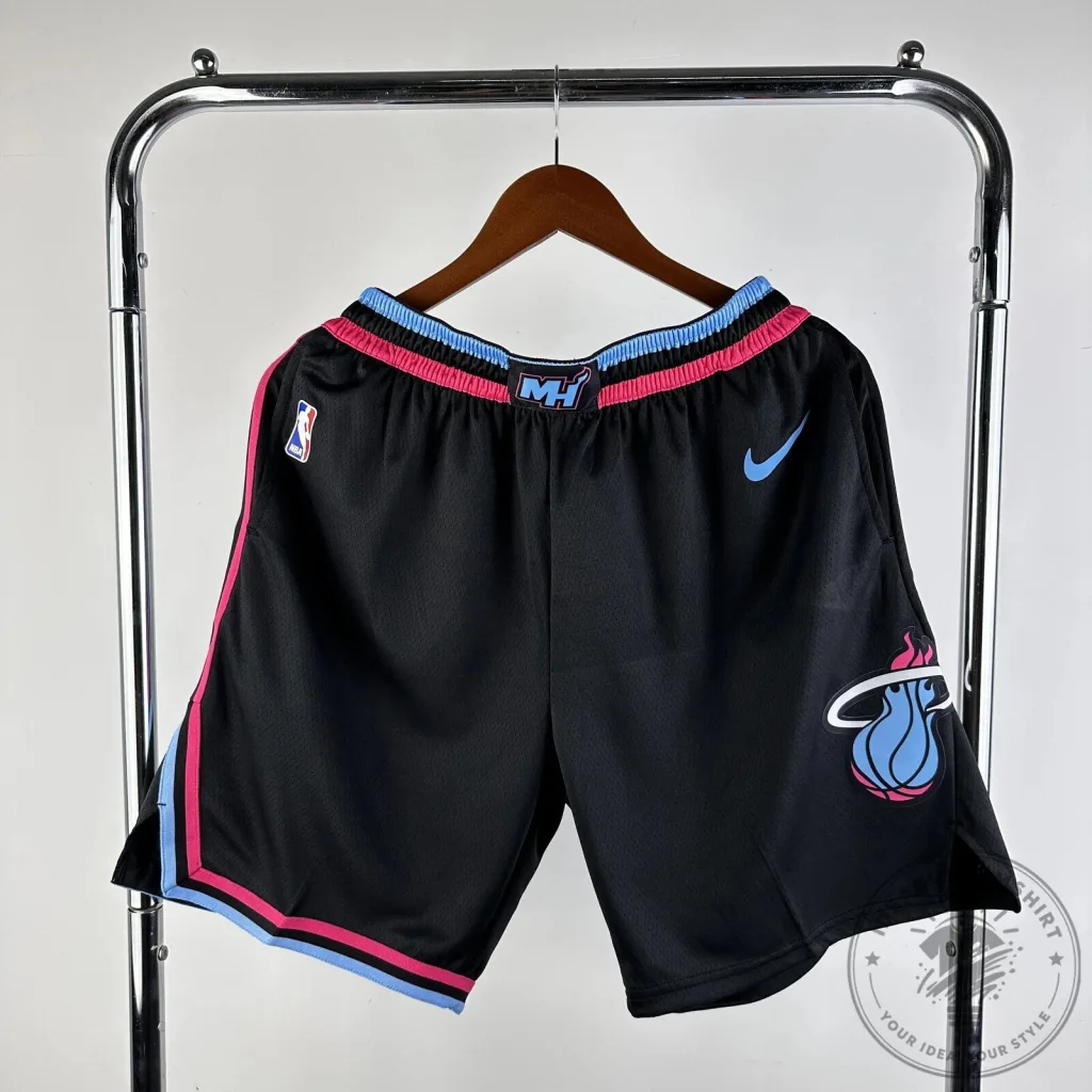 Miami Heat Vice Nights City Edition Black Basketball Shorts Miami Heat Vice Nights City Edition Black Basketball Shorts