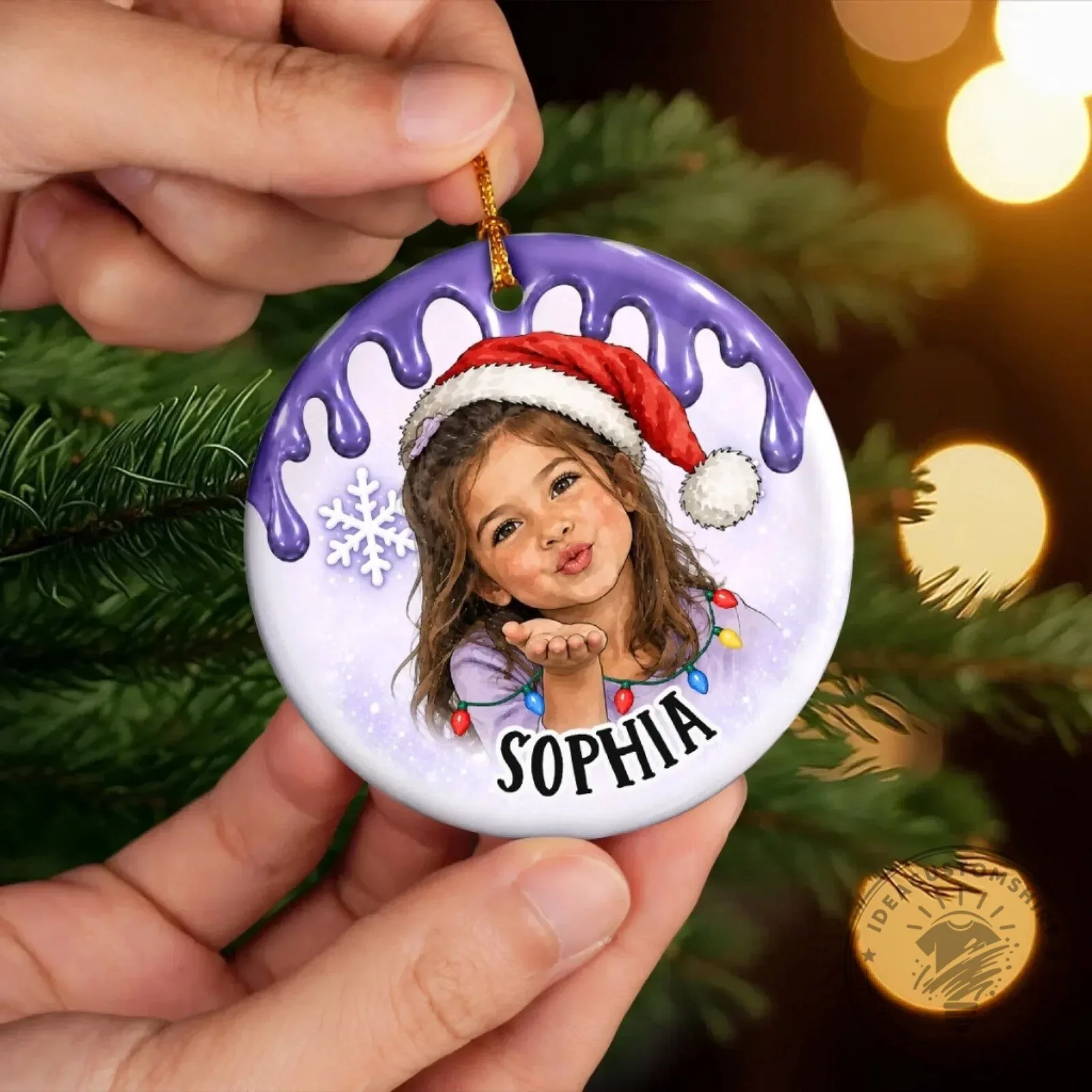 Personalized Photo Santa Portrait Christmas Keepsake Ornament for Kids 15 Personalized Photo Santa Portrait Christmas Keepsake Ornament for Kids
