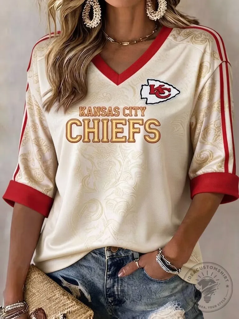Kansas City Chiefs Football Fan Shirt for Women, Stylish Gameday Apparel