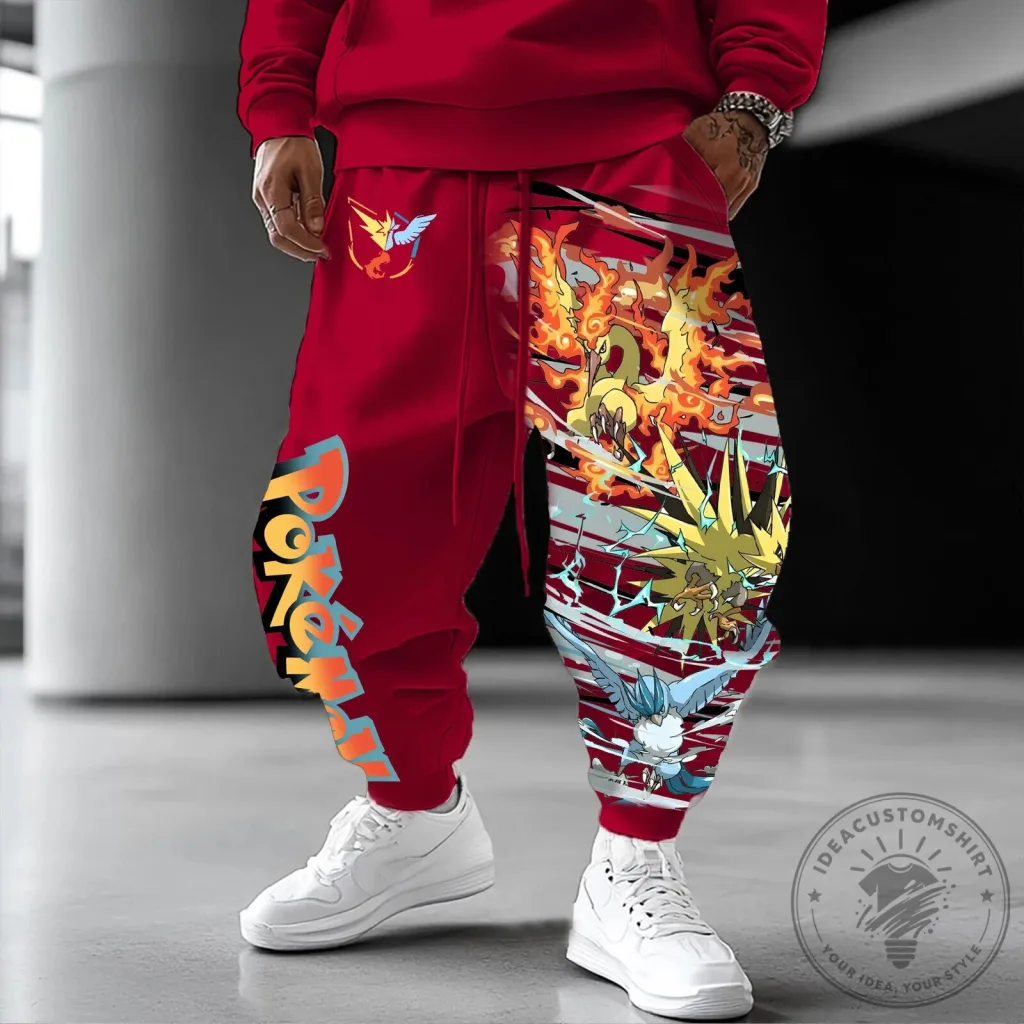 Pokemon Legendary Birds Charizard Zapdos Articuno Streetwear Pants Pokemon Legendary Birds Charizard Zapdos Articuno Streetwear Pants