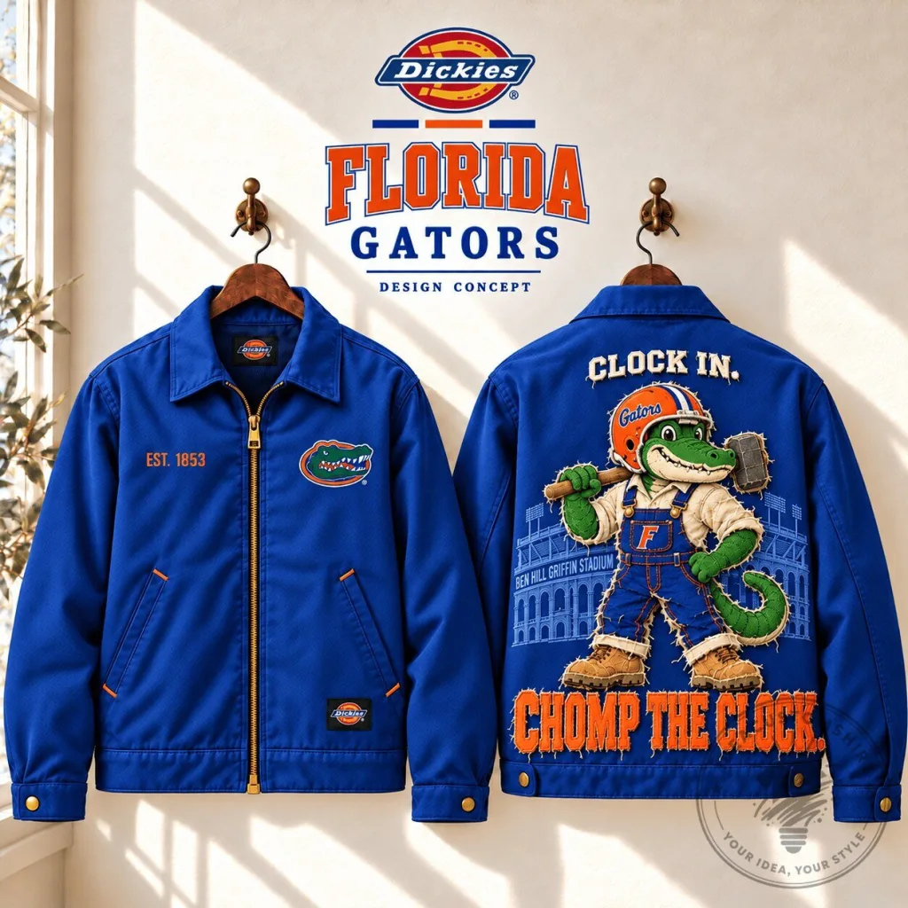 Florida Gators Dickies Eisenhower Jacket Chomp The Clock Design Florida Gators Dickies Eisenhower Jacket Chomp The Clock Design