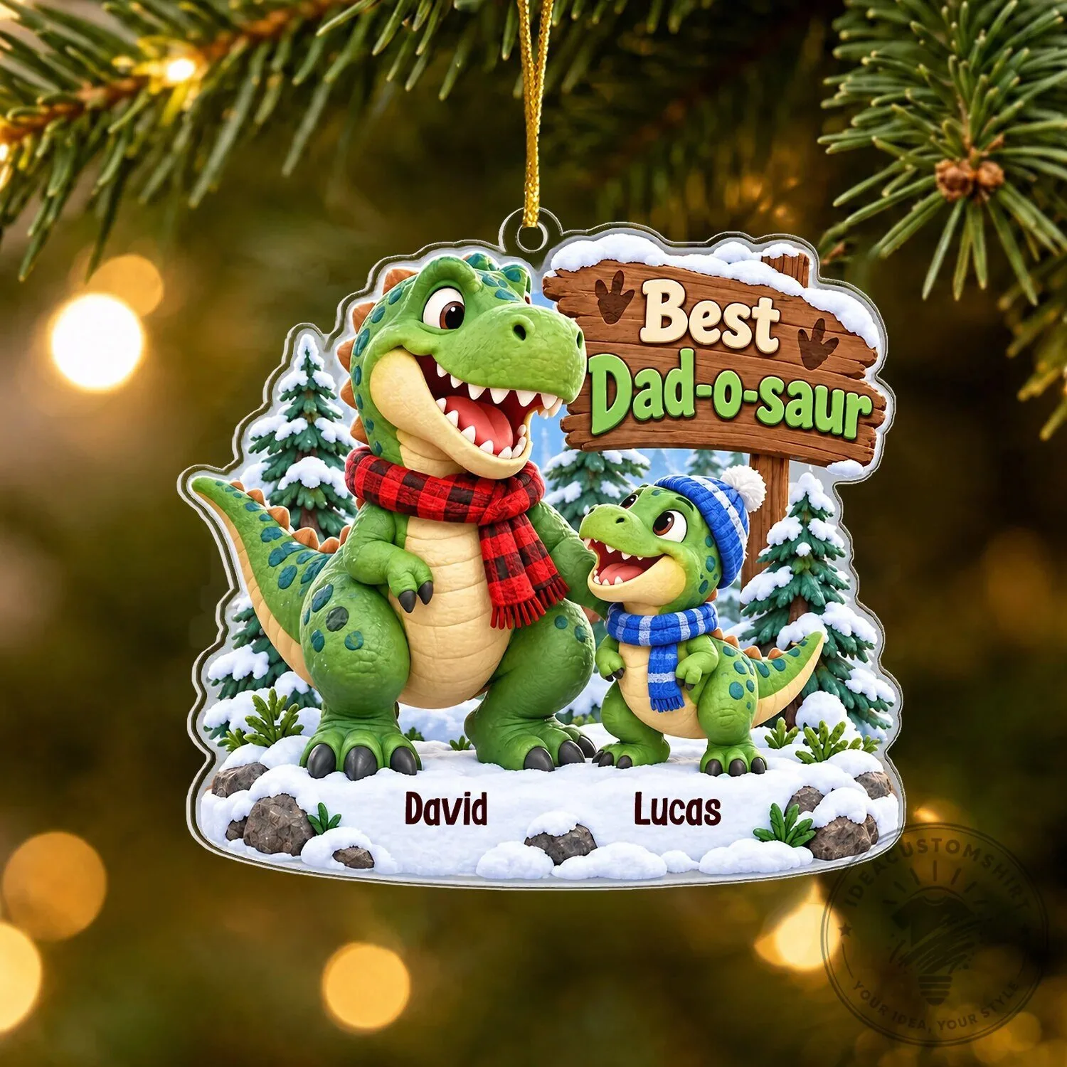 Best Dad-o-saur Personalized Dinosaur Christmas Tree Ornament 10 Best Dad-o-saur Personalized Dinosaur Christmas Tree Ornament