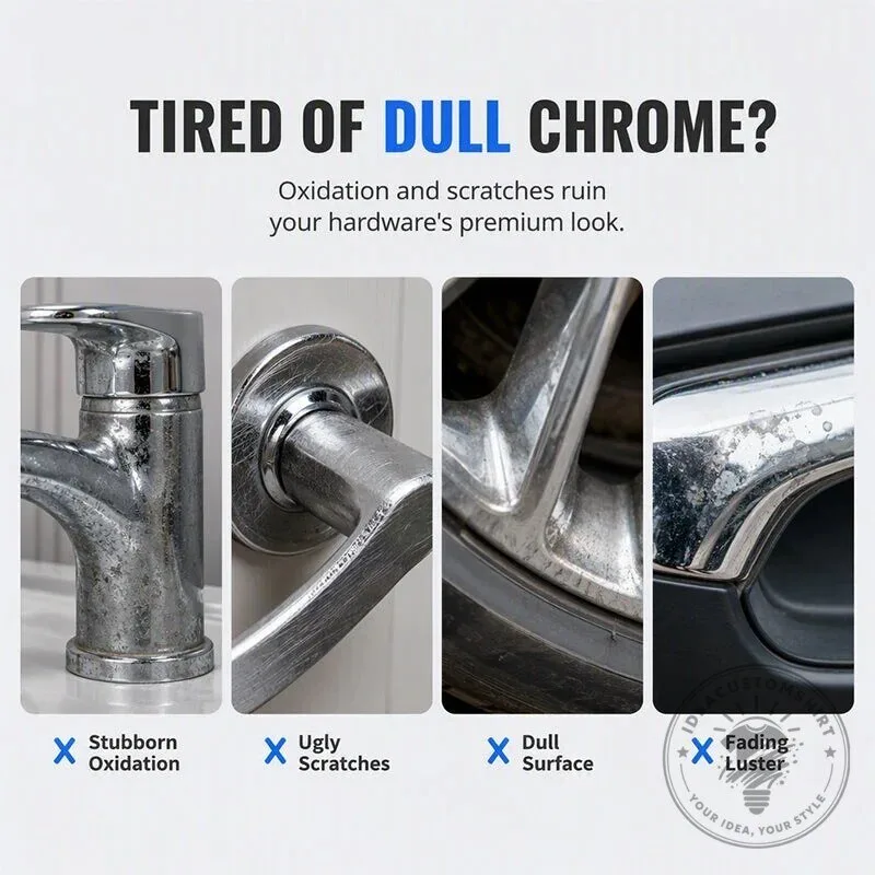 Professional Chrome Repair System Kit for Automotive and Home Metal Hardware 10 Professional Chrome Repair System Kit for Automotive and Home Metal Hardware