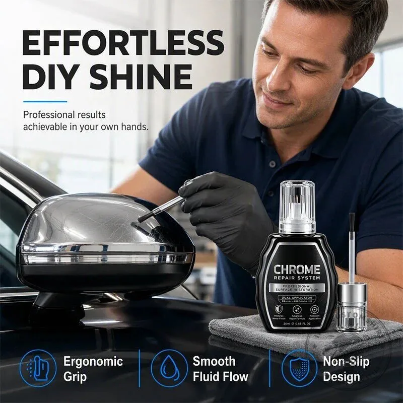 Professional Chrome Repair System Kit for Automotive and Home Metal Hardware 12 Professional Chrome Repair System Kit for Automotive and Home Metal Hardware