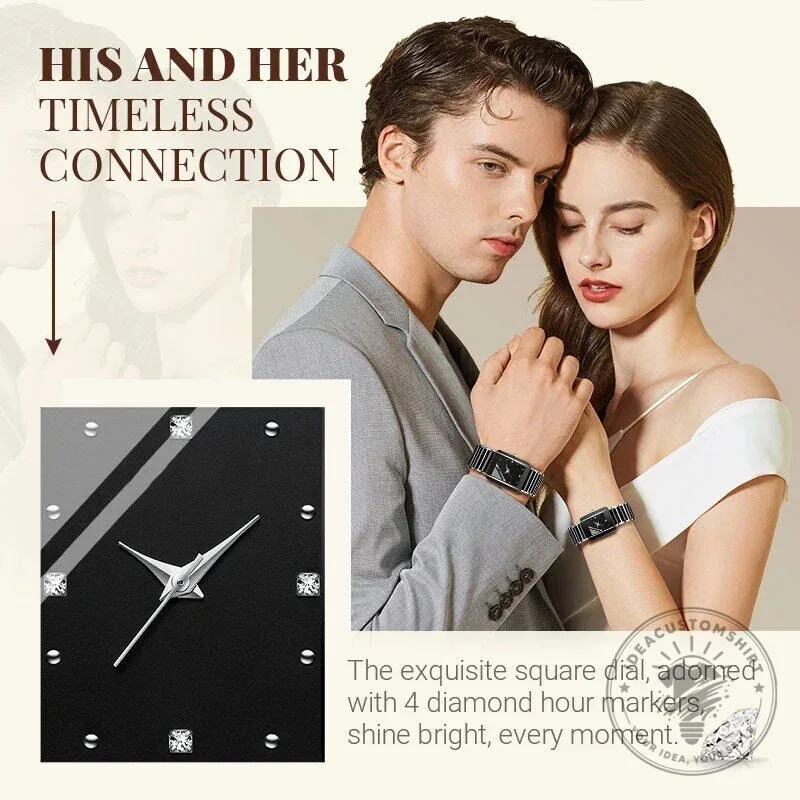 Elegant Black Ceramic Square Quartz Watch for Couples, Men and Women 21 Elegant Black Ceramic Square Quartz Watch for Couples, Men and Women