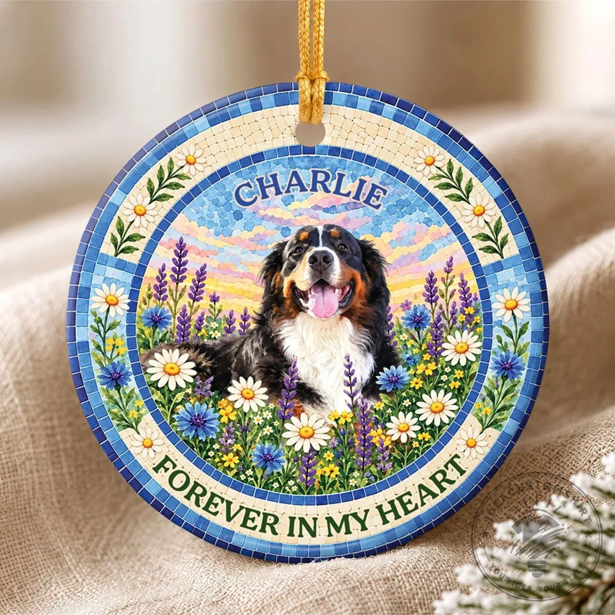 Forever In My Heart Pet Photo Memorial Ceramic Christmas Ornament 8 Forever In My Heart Pet Photo Memorial Ceramic Christmas Ornament